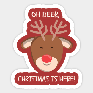 Oh deer, Christmas is here! Sticker